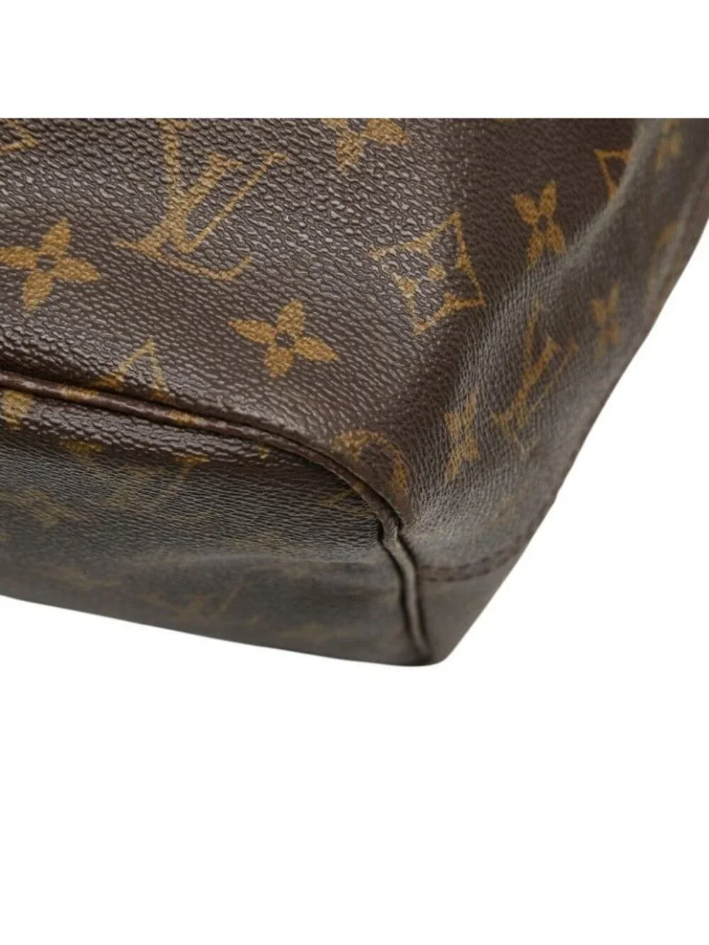 Louis Vuitton Monogram Neverfull GM Tote Shoulder Bag Brown Leather